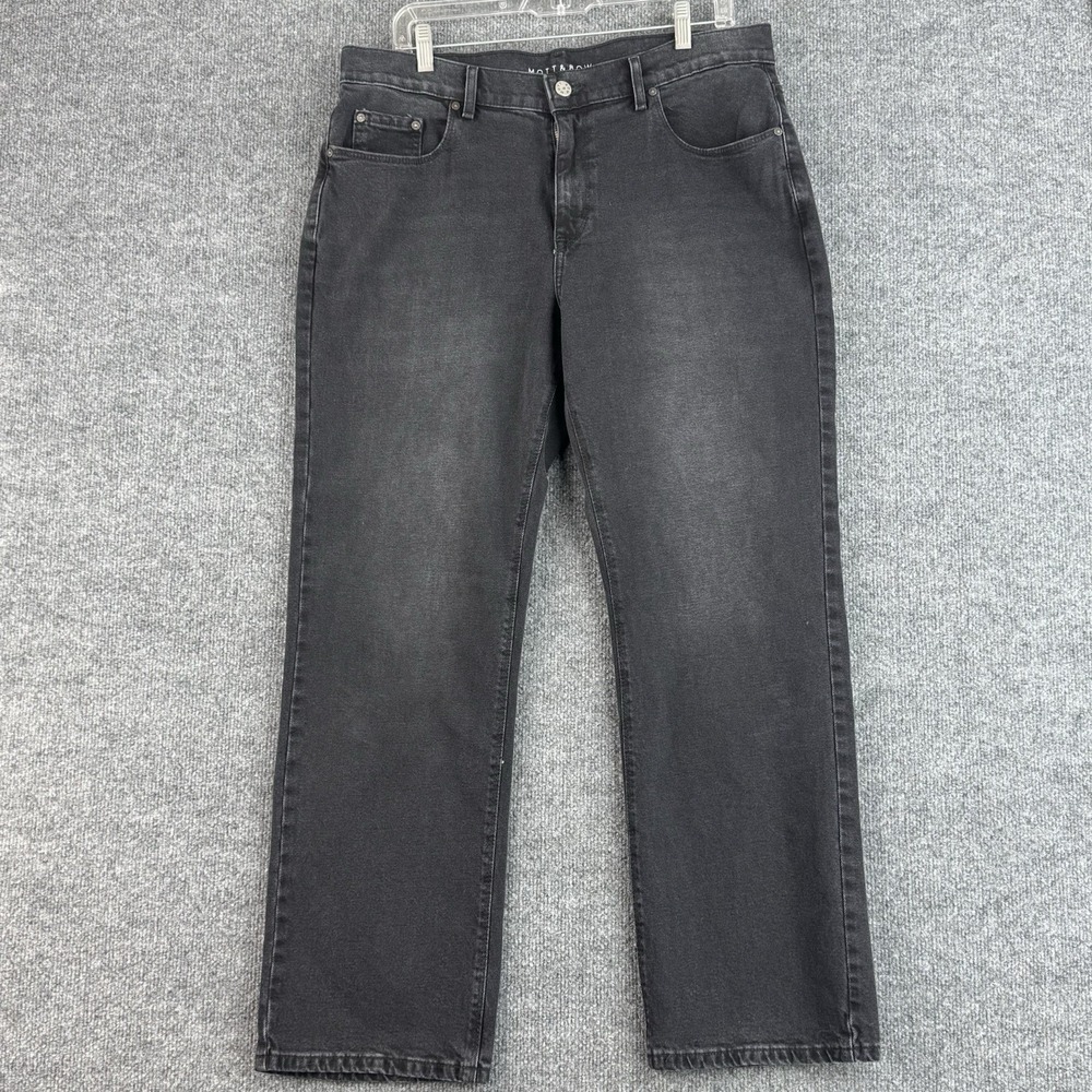 Mott & Bow Jeans Mens 34x30 Black Straight Leg Stretch Denim Five Pocket Pants